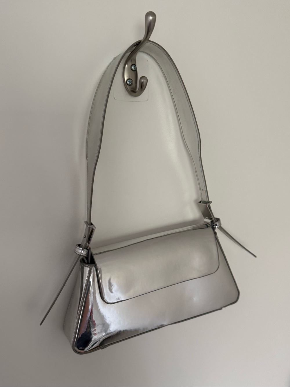 Zara silver handbag